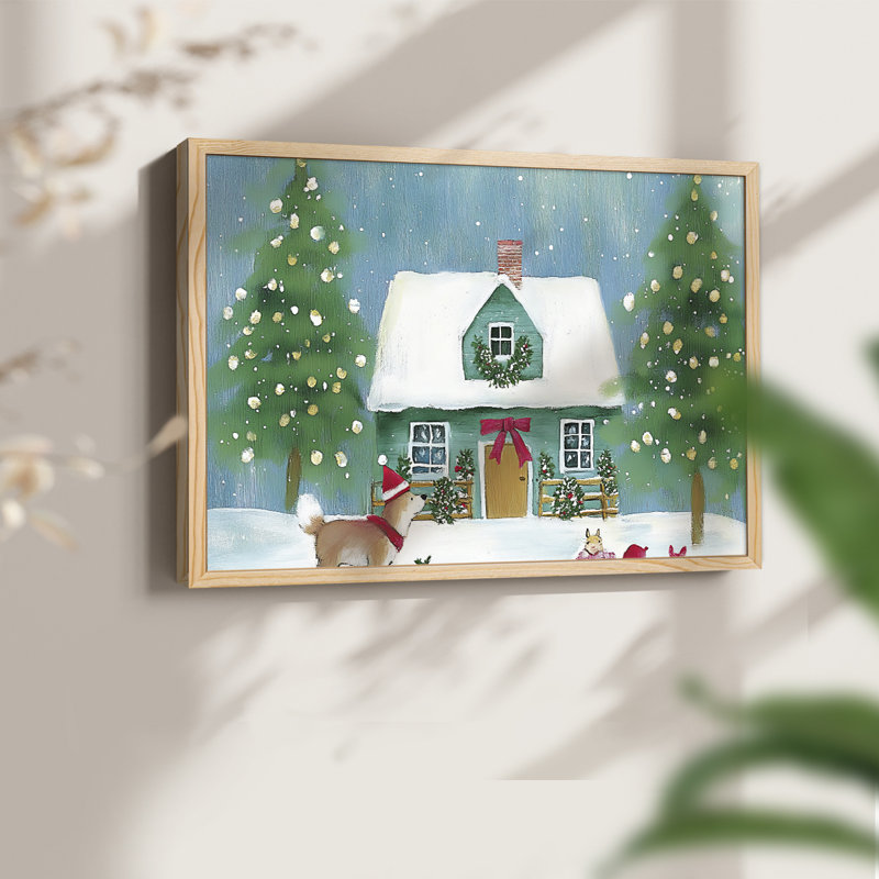 Art de Noël - DCXV III - Reproduction encadrée - Restickable, H 8 po x l 10 po, Naturel