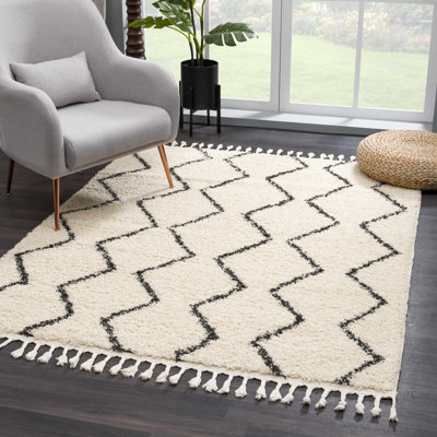Tapis crème / noir Adeeva