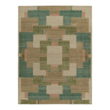 Distressed Homage Hand Knotted Wool Geometric Area Rug
