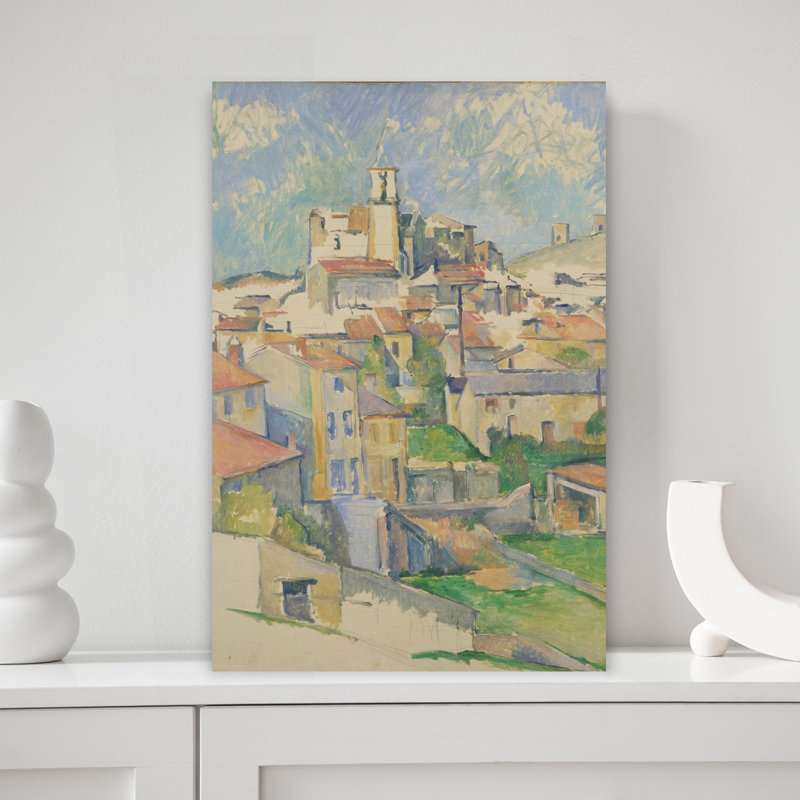 Gardanne, 1885-86 Impression d'art mural abstraite impressionniste contemporaine représentant un paysage architectural