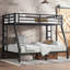 Lit superposé en métal pour les adolescents et les adultes, peu encombrant / réduit le bruit-230530556-230530557