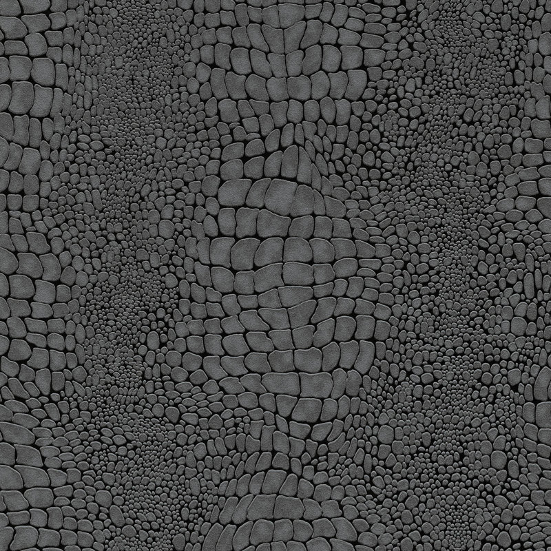 Papier peint peau de crocodile Scala, Black