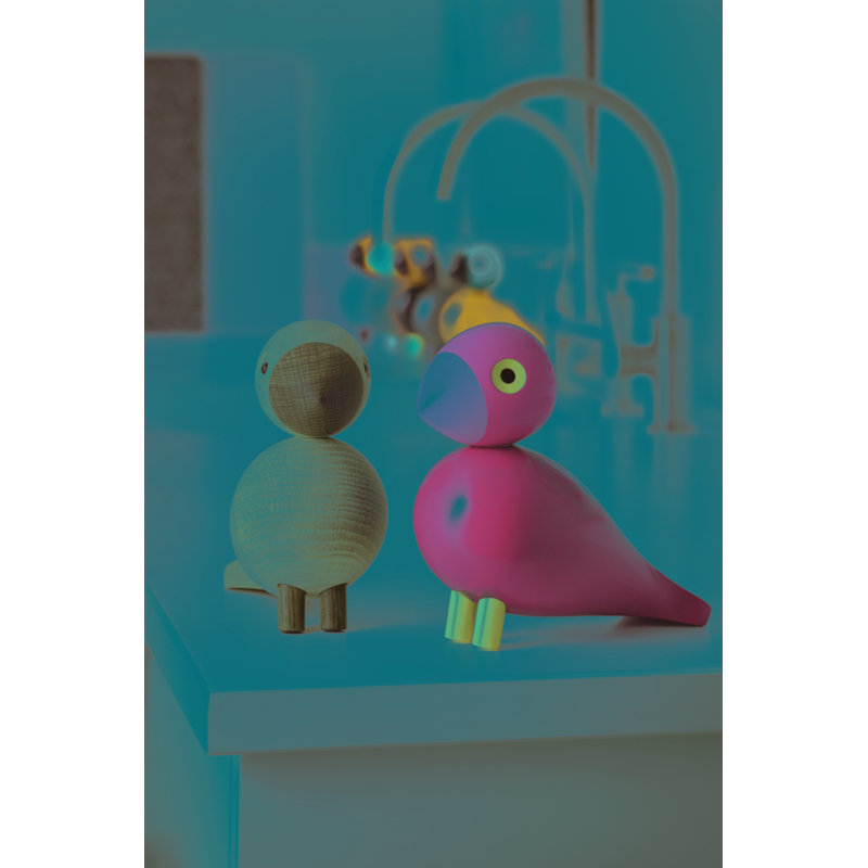 Songbird Ernst Figurine, 6.1" H x 6.3" W x 3.1" D, Oak/Smoked Oak, 1
