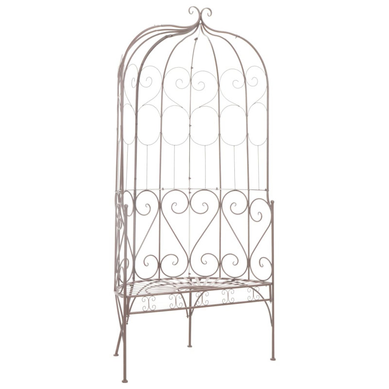 Garden Bench 95 cm Iron, Antique Brown