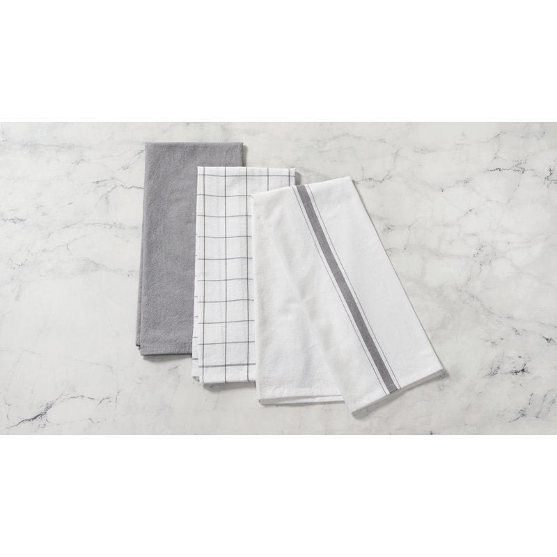 Le Creuset Set Of 3 Kitchen Towels Charbon