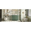 Ensemble de meuble-lavabo 36 po avec lavabo en céramique, meuble-lavabo simple autoportant moderne avec 4 tiroirs et 2 armoires, meuble de rangement pour la salle de bain, ensemble de meuble-lavabo avec cadre en bois massif, vert