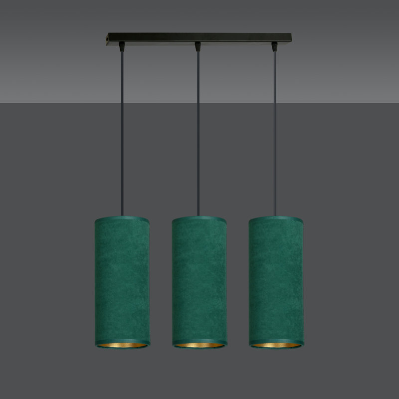 Ealidh 3 - Light Steel Kitchen Island Pendant, Green