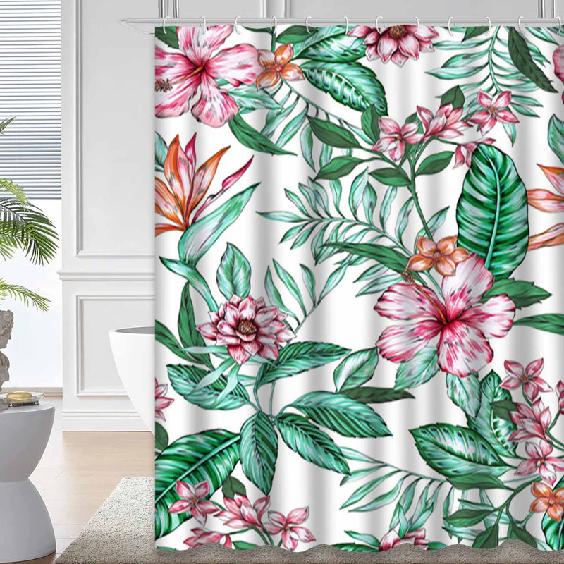 Hibiscus artistique hawaïen tropical coloré avec 12 crochets, L 72 po x l 78 po