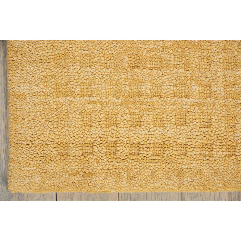 Tapis en laine tissé à la main Meshilem, Rectangle 5 pi x 7 pi 6 po