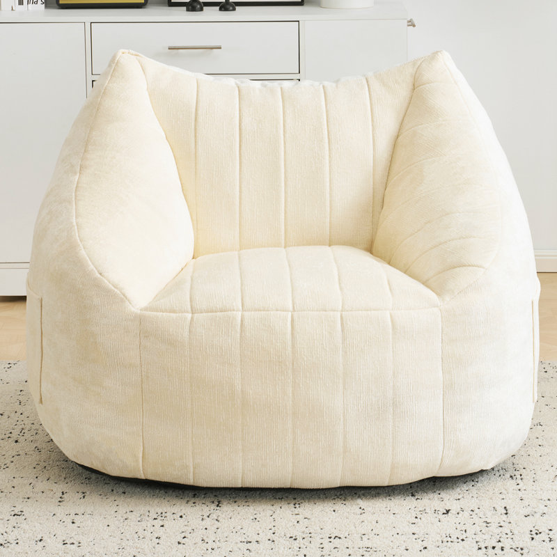 Fauteuil à billes géant pour adultes, Chenille beige