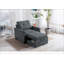 Fauteuil capitonné Tadcaster gris foncé-723567840