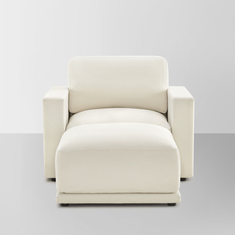 Fauteuil d'appoint avec repose-pieds Libbna