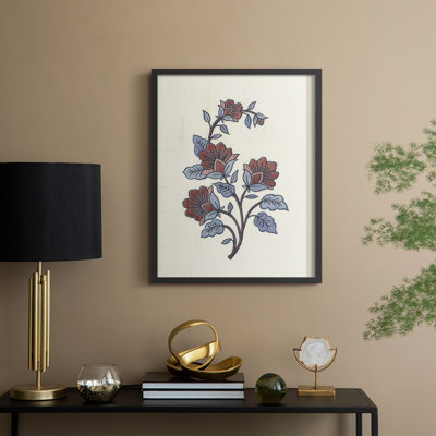 Reproduction encadrée à la main Blooms II - bois massif