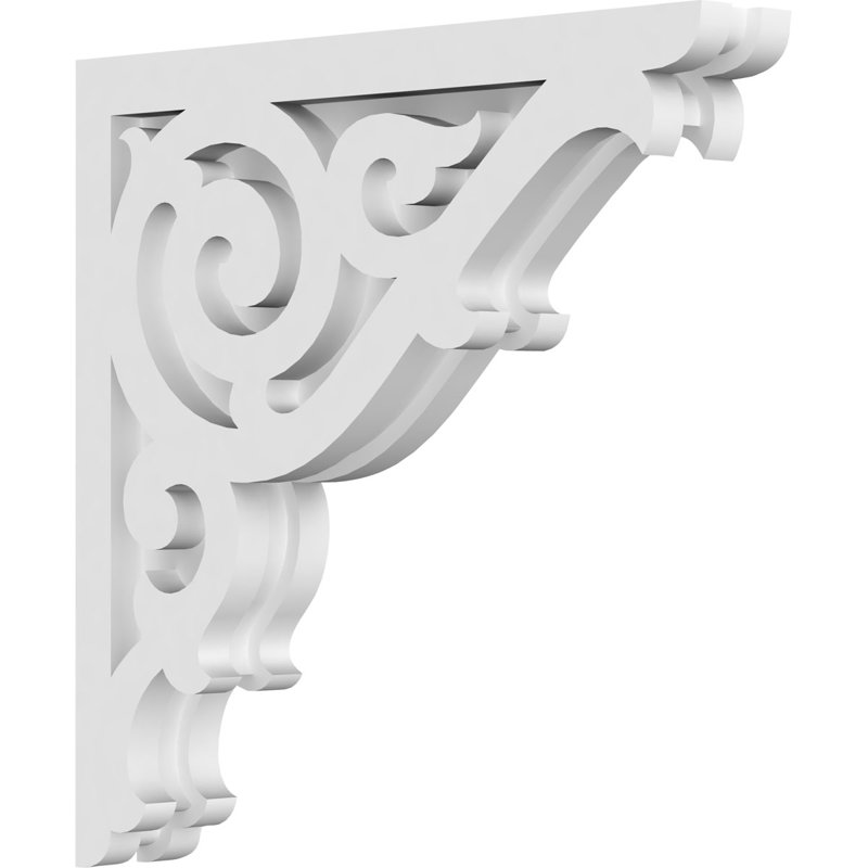 Corbeau en PVC de qualité architecturale Athens, H 12 po x l 12 po x P 1,875 po
