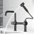Cass 13 in. H Single-Handle High-Arc Widespread Bridge Kitchen Faucet with Pull-Out Side Sprayer-105253886