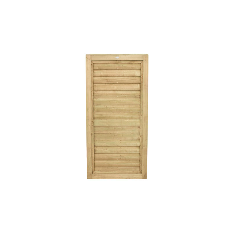 180.0098cm H x 91.0082cm W Natural Timber Wood Gate