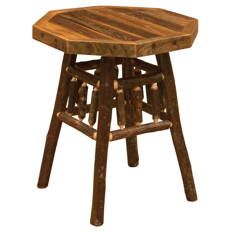 Fireside Lodge Appalachian Teton End Table, Barnwood Artisan