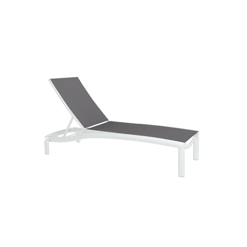 Kor Outdoor Metal Chaise Lounge, Rincon, Snow