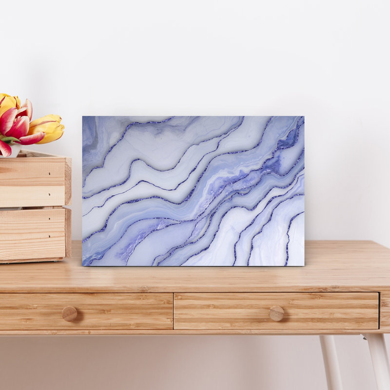 Amethyst Waves Abstract Contemporary Winter Landscape Wall Art Print by Andrea Haase - Print, 30.48cm H x 45.72cm W