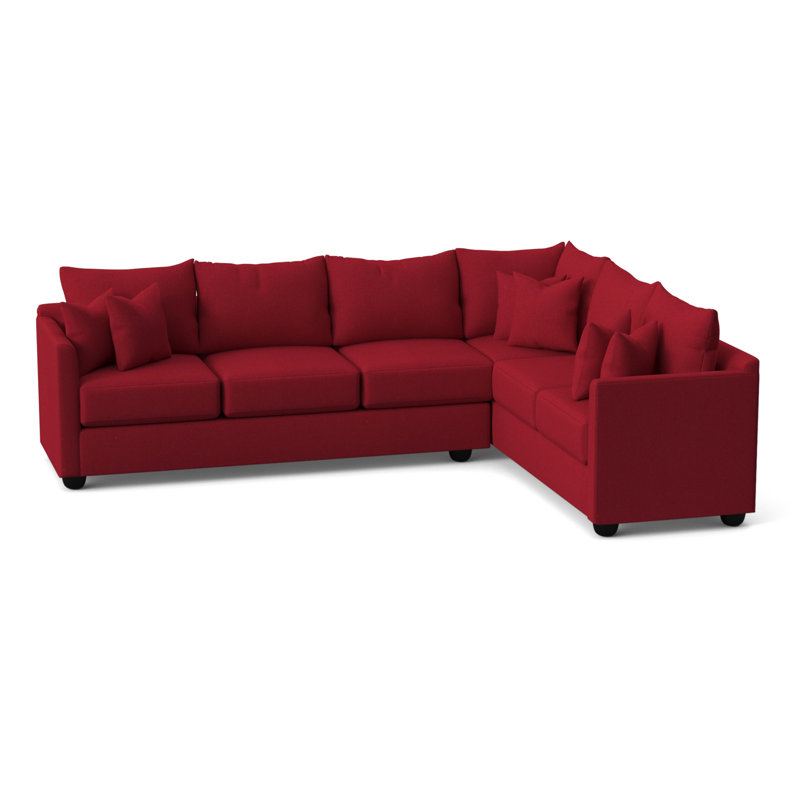 Cecelia Upholstered Sectional, Right Hand Facing, Bayou Flame Canvas