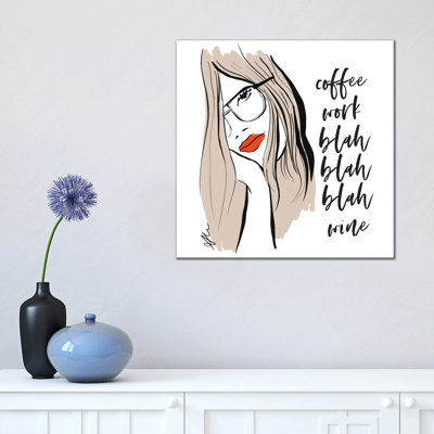Blah Blah Blah by Alison Petrie - Wrapped Canvas Print