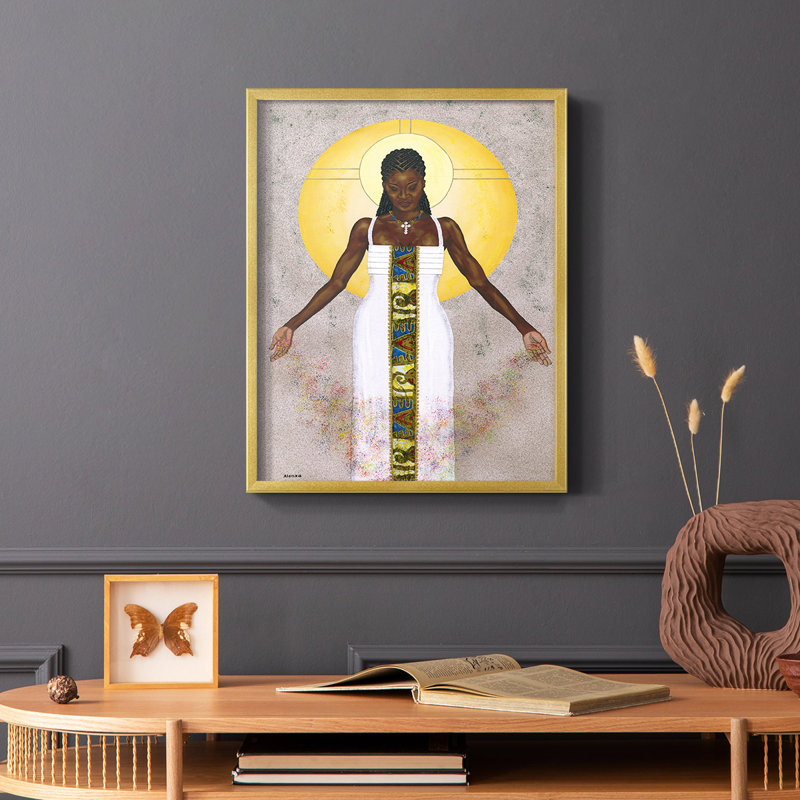 «Her Peace», reproduction encadrée - bois massif, Or, H 10 po x l 8 po