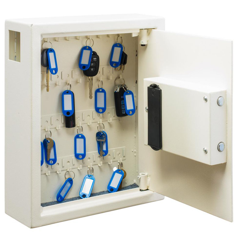 Armoire 40 clés en acier à 40 clés avec 140 clés, Blanc