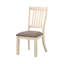 Ensemble de table de salle à manger à finition antique blanc avec 6 tiroirs et chaises d'appoint-948347704