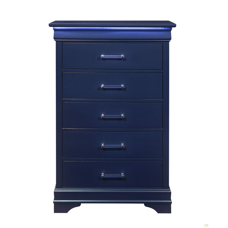 Commode avec DEL, Bleu