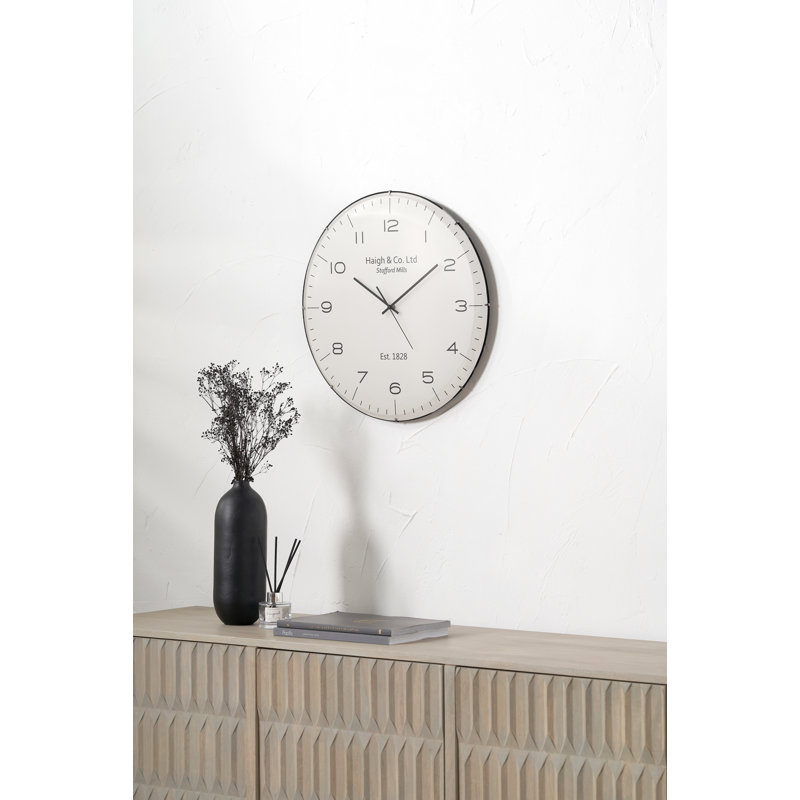 Wall Clock, Black/Cream