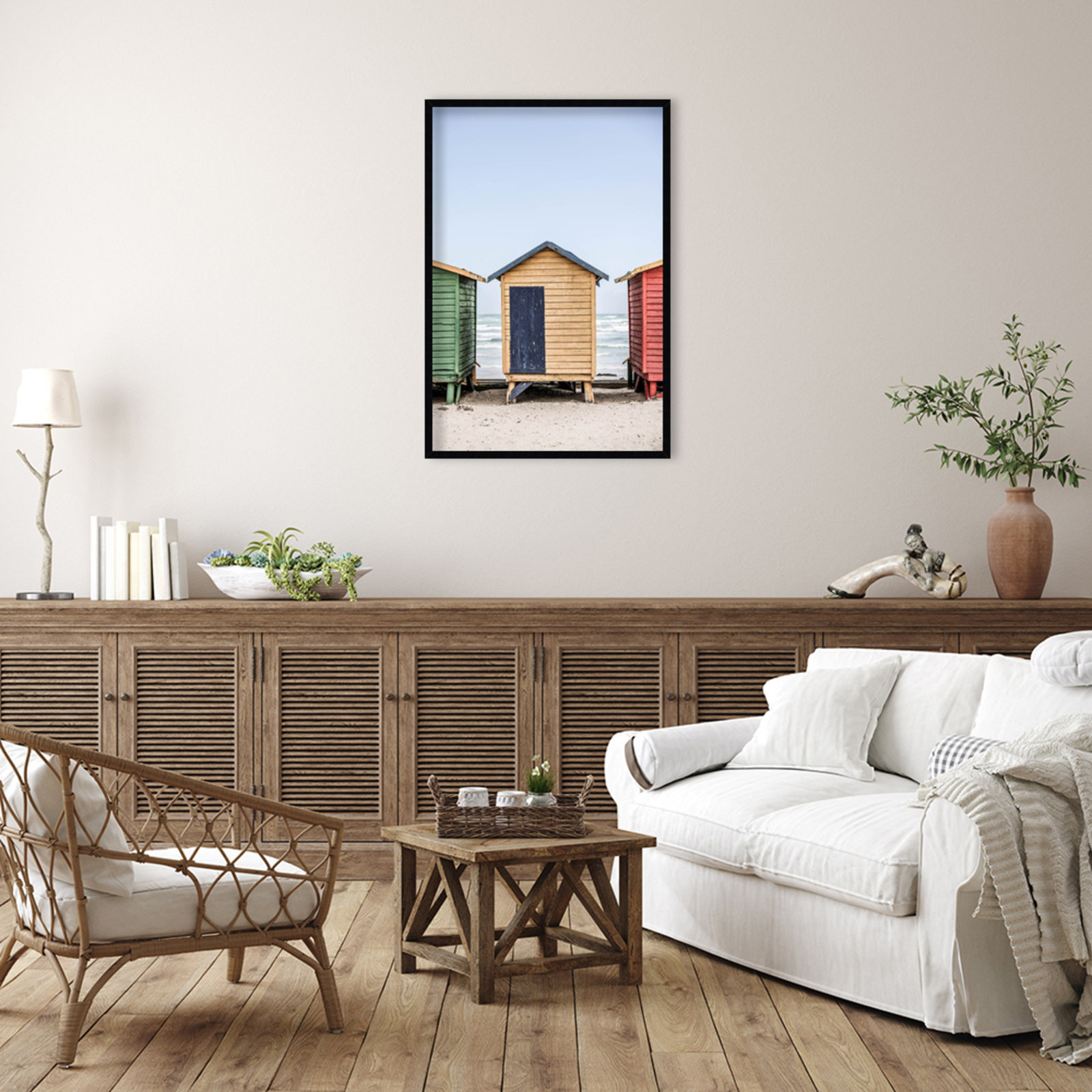 Rolandat "Yellow Hut" Print, Black, 41" H x 28" W