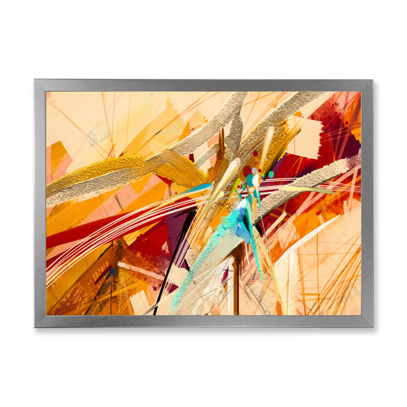 «Paint Waves Impression II», reproduction sur toile, Cadre photo argenté, H 16 po x l 32 po x P 1 po