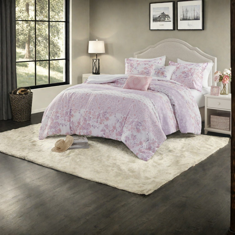 Ensembles de literie en microfibre douce TG simple, style cachemire floral pour la maison