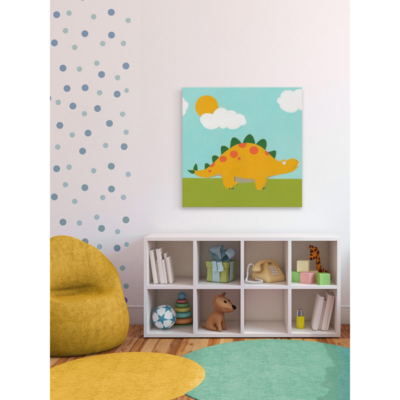 Darrow Playtime Dino II - Painting on Canvas, 45cm H x 45cm W