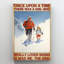 «A Girl Lived Skiing», reproduction d'art graphique sur toile tendue 1 pièce-638281216