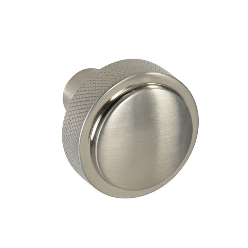 Poignée ronde de 1 3/8 po de diamètre Sherwood, Nickel satiné