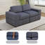 Ensemble de canapé modulaire en microfibre 2 pièces - causeuse 74 po avec inclinaison ergonomique