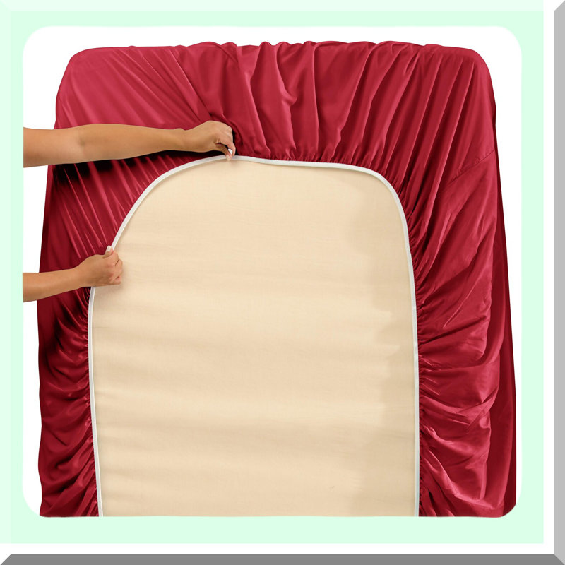 UltraFit Queen Sheets Set - 24" Deep Pocket - 6 Piece Bedding - Extra Deep Pocket Fitted Sheets - Fits Mattress 18-24 Inches - Luxe Comfort