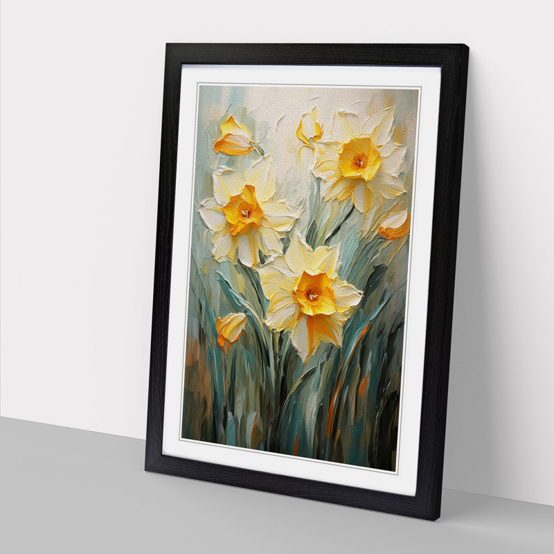 Single Picture Frame Print on Wood, 64cm H x 46cm W, Black Framed
