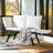 Convertible Outdoor Wicker Sofa With White Cushions And Pillows