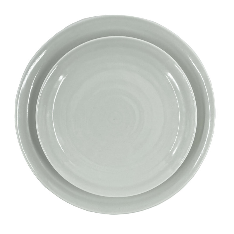 Canvas Home Daniel Smith Porcelain 4 Piece Dinnerware Set, Service For 1, Smoke