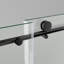 Porte de douche sans cadre l 56 à 60 po x H 76 po, porte de douche coulissante avec cabine de douche en verre trempé épais de 5/16 po (8 mm) de qualité supérieure, noir mat chromé avec tampon, kd-130133309