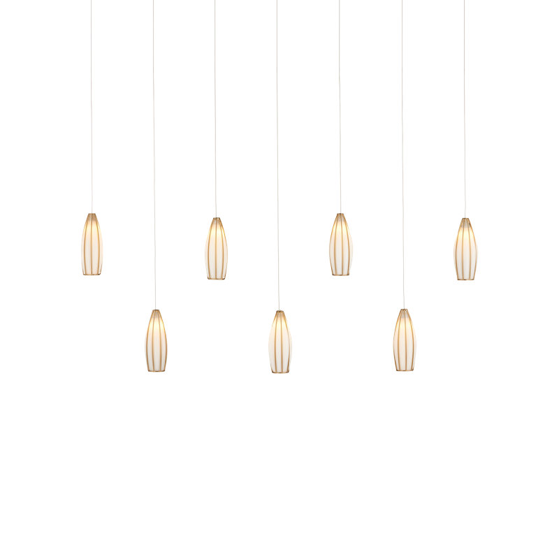 Parish 7 - Light Natural/Painted Silver Pendant