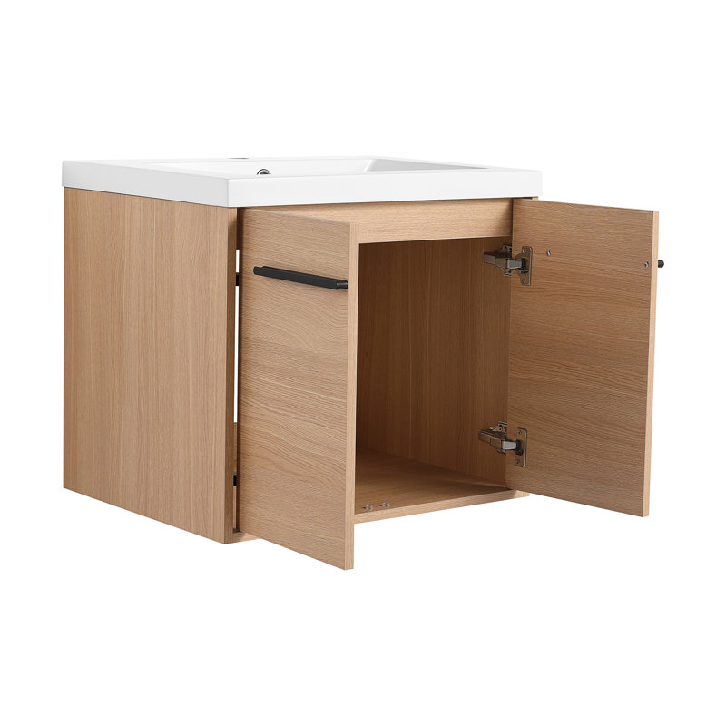 Ensemble de meuble-lavabo de salle de bain 24 po avec lavabo en résine Kanab