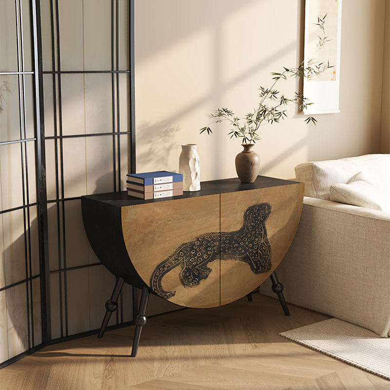 Armoire de rangement semi-circulaire haut de gamme, Noir