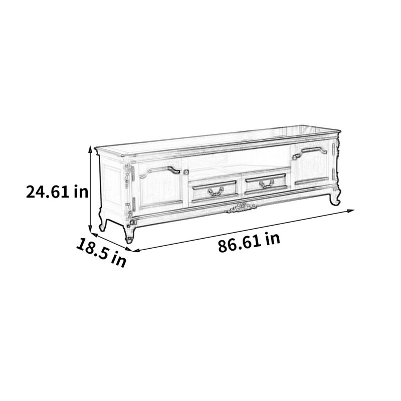 Meuble télé simple, 86.61"