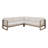 Cove 90" Eucalyptus Wood Patio Sectional