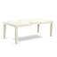 L'ensemble de salle à manger 7 pièces contient une table de cuisine rectangulaire avec rallonge amovible et 6 chaises rembourrées, lin blanc-109781282-109781286