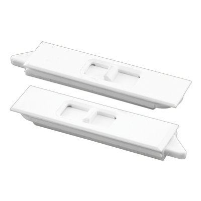 Prime-Line Tilt Latch Pair, White Plastic Construction, Spring-Loaded, Snap-In (1 Pair)