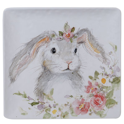 Certified International Sweet Bunny Square Platter